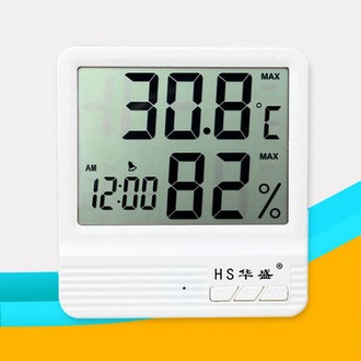 华盛 电子数字 干湿温度计 带闹钟