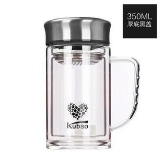 酷宝 大容量 双层玻璃杯350ml