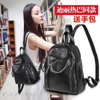 派茜 女韩版个性百搭双肩包