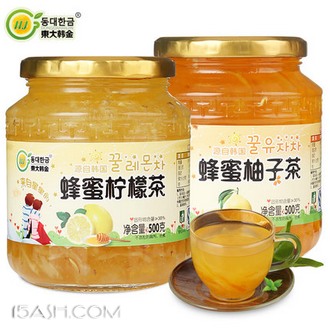 东大韩金 蜂蜜柚子茶500g+柠檬茶500g
