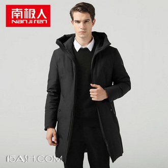 无缝防钻绒 南极人 中长款 男士羽绒服 券后价298元包邮