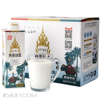 热带印象 泰式 生榨椰子汁饮料 600ml*6瓶