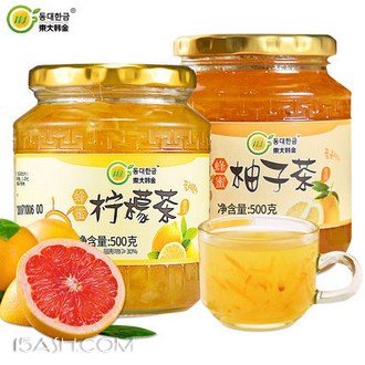 东大韩金 蜂蜜柚子茶500g+柠檬茶500g